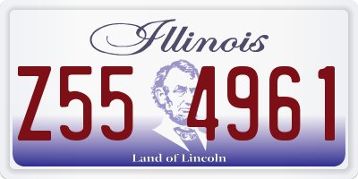 IL license plate Z554961
