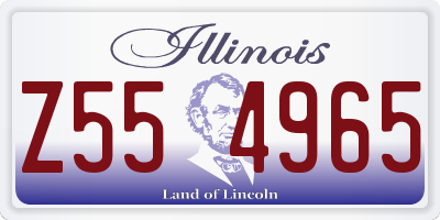 IL license plate Z554965
