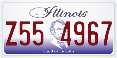 IL license plate Z554967