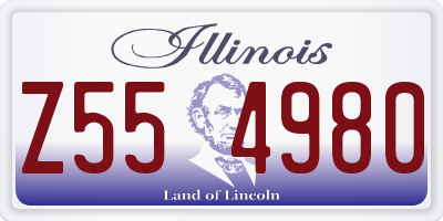 IL license plate Z554980