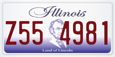 IL license plate Z554981