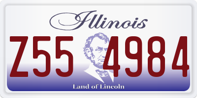 IL license plate Z554984