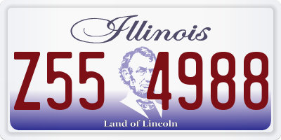 IL license plate Z554988
