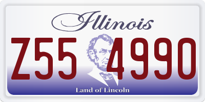IL license plate Z554990