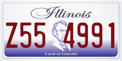 IL license plate Z554991