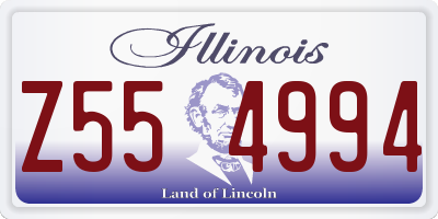 IL license plate Z554994