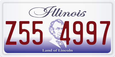 IL license plate Z554997