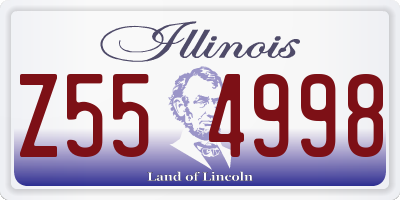 IL license plate Z554998