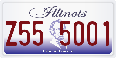 IL license plate Z555001