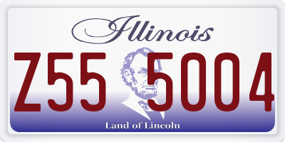IL license plate Z555004