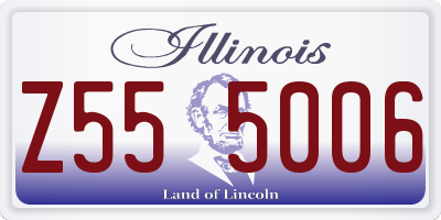 IL license plate Z555006