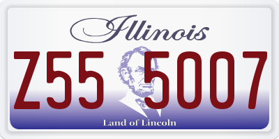 IL license plate Z555007