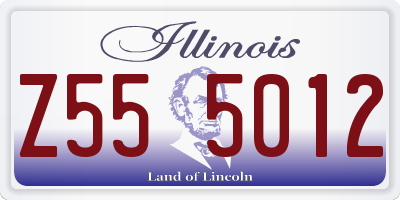 IL license plate Z555012