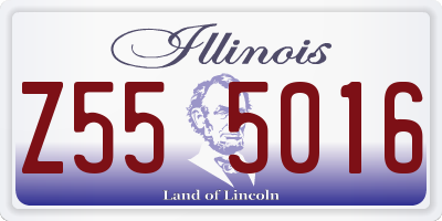 IL license plate Z555016
