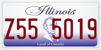 IL license plate Z555019
