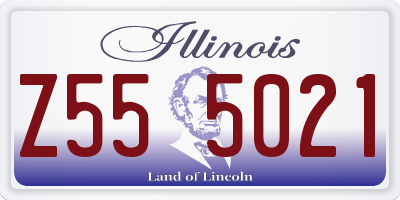 IL license plate Z555021