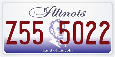 IL license plate Z555022