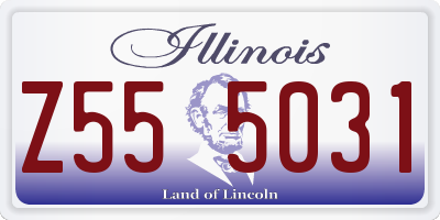 IL license plate Z555031