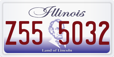 IL license plate Z555032