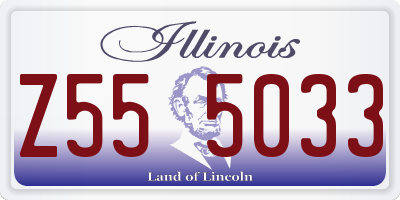 IL license plate Z555033
