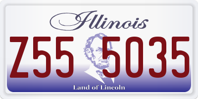 IL license plate Z555035