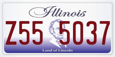 IL license plate Z555037