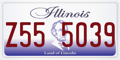 IL license plate Z555039