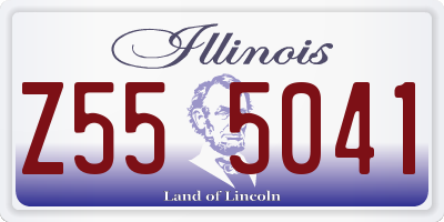 IL license plate Z555041