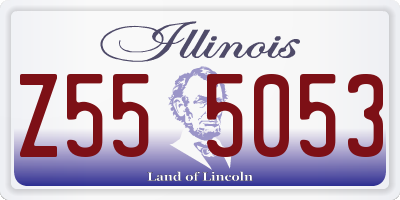 IL license plate Z555053