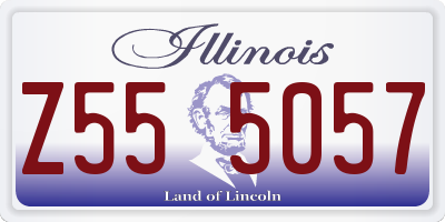 IL license plate Z555057
