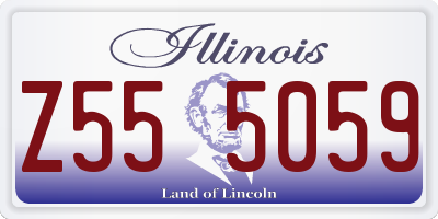 IL license plate Z555059
