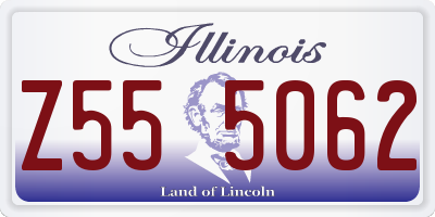 IL license plate Z555062
