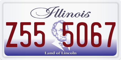 IL license plate Z555067