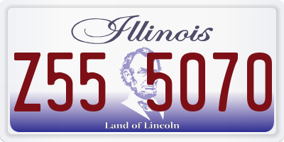 IL license plate Z555070