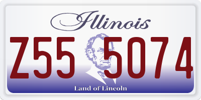 IL license plate Z555074