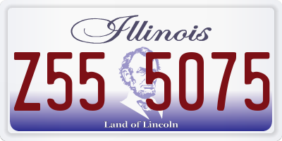 IL license plate Z555075