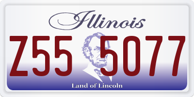 IL license plate Z555077