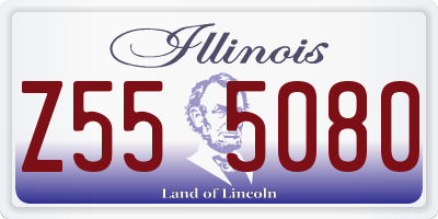 IL license plate Z555080