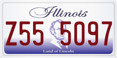 IL license plate Z555097