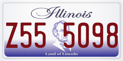 IL license plate Z555098