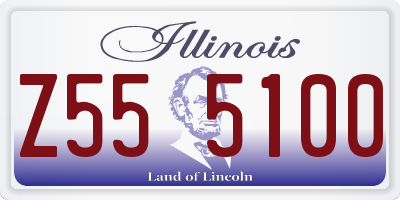 IL license plate Z555100