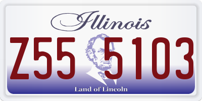IL license plate Z555103