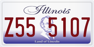 IL license plate Z555107