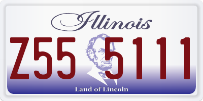 IL license plate Z555111