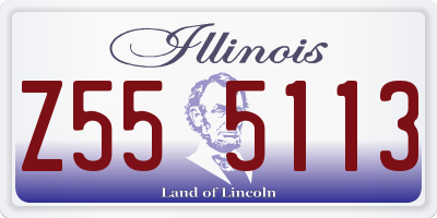 IL license plate Z555113