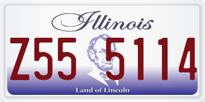 IL license plate Z555114