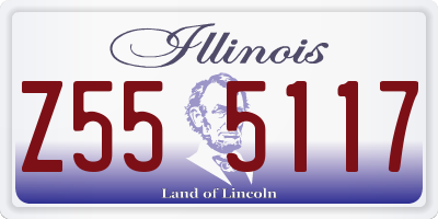 IL license plate Z555117