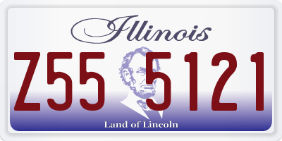 IL license plate Z555121