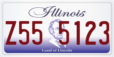 IL license plate Z555123