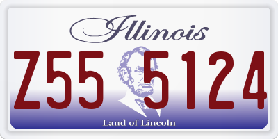 IL license plate Z555124
